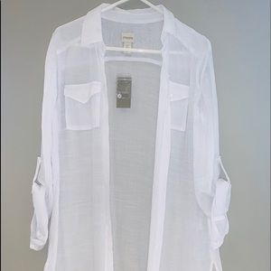 CHICO’S white button up shirt